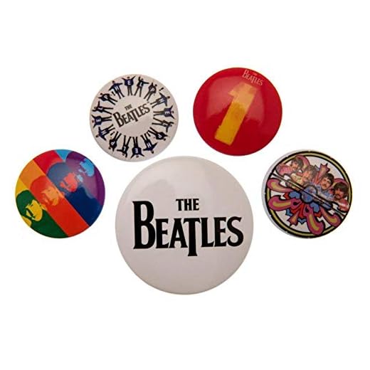 Pyramid International Insignia Negra de The Beatles, Multicolor, 10 x 12.5 x 1.3 cm