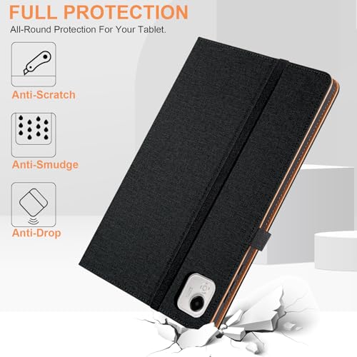 Vakarey Etui dla dzieci do Honor Pad X9, odporne na uderzenia, z paskiem na rękę, do tabletu Honor Pad X9 11,5 cala, czarne