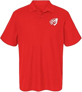 Official NCAA Men's 100% Cotton Knit Polo Short Sleeve Shirt Primary Mark Collection