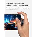Hagibis 180 Degree U-Type USB-C Cable, Short Flat 60W 20V/3A Fast Charging Cable, 480Mbps Data Transfer for iPhone 17 16 Pro Max, Galaxy S25 Ultra S25+, Power Bank, Cooling Fan (Black, 0.11ft) - Image 3