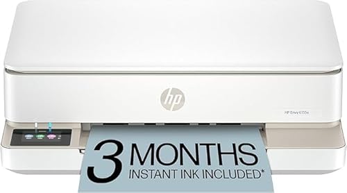 HP Envy 6165e Wireless All-in-One Color Inkjet Printer, Portobello, Print, scan, Copy, Duplex Printing Best-for-Home, 3 Month Instant Ink Trial Included, AI-Enabled (714L6A) (Renewed)