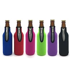 Shop KOSTOO 6 Pack 330ML (12 Oz) Neoprene Zipper Beer Bottle Coolers, Non-Slip Insulator Sleeves, 6 Colors – KOSTOO