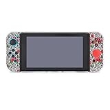 Flowers and Zebra Skin Print Switch Case Cute PC Cover Shell Compatible with Nintendo Switch Console Cool Protector