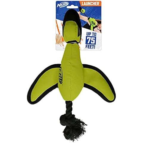 Nerf Dog Large Nylon Launching Duck, Green Cover