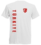 Türkei Kinder T-Shirt - TS-10 - EM 2016 - Weiss - Fussball Trikot (140)