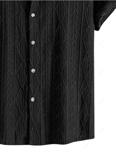 Image of Leriya Fashion Shirt for Man | Mens Casual Shirts | Shirt for Man| Shirts for Mens Stylish |Half Sleeve Button Down Textured Summer Wear (Available in Plus Sizes)