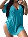 Allegrace Womens Casual Scoop Collar Plus Size T Shirts Summer Tops Tee Lake 4XL