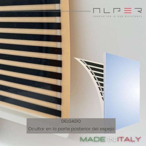 Miniatura 3 de Alper Stopvapor Lamina Antivaho Espejo Baño Adhesivo 40x40cm Placa Resistencia Antivaho Calefactor Espejo 30w 230v