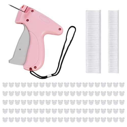 JDNFKG 1 Set Mini-Nähpistole, 100-Teilige Knöpfe, 2-Teilige Klebernadeln, Schnellkleidungsreparatur, Quilt-Fixierwerkzeug, Nähzubehör.