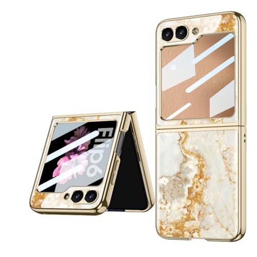 Coque Galaxy Z Flip 6 5G anti-rayures protégeant l'écran avec verre peint