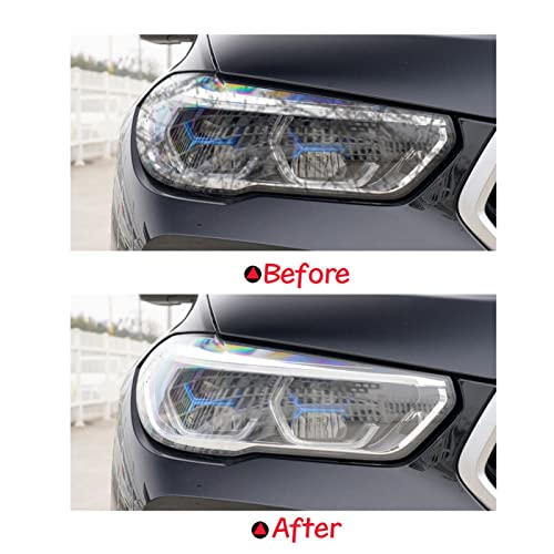 MURPWDZ 2 Stuks Auto Koplamp Beschermfolie Vinyl Bescherming Transparant Tpu Decal Sticker, Fit Voor Bmw X6 G06 2020-Present Accessoires - Image 7