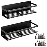 GOENDR 浴室用ラック マグネット お風呂 バスルーム 洗面所 トイレ キッチン 収納 強力磁石 調味料ラック 洗濯機 冷蔵庫サイドラック （2個セット ブラック）