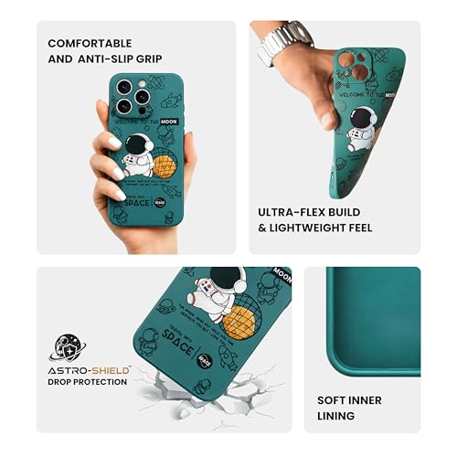 Image of Cosmic Silicone Astronaut Case for iPhone 11, Cute Soft Touch Designer Protective Cover, AstroShield Shockproof Defense with Matte Anti-Slip Grip | Astro Moss