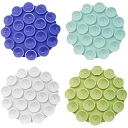 ZLKSEW Soporte de silicona de 4 piezas para teléfono inteligente para automóvil, multiusos con ventosas para teléfonos celulares en el automóvil, soporte de alimentación móvil para teléfonos celulares