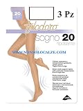 Fildoo Strumpfhose, 20 DEN Schlafräumer, 3 Stück, Transparent L