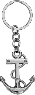 Ship Wheel Anchor Metal Keychain & Keyring for Bikes Cars Bags Home Cycle Men Women Boys and Girls
