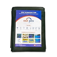 OutPro 6x8 Ft Heavy Duty 120 GSM Green Tarp | New Technology MOX