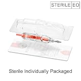WARRIOR Double Space duże sterylizowane wkłady z igłami do tatuażu wkład z igłą do tatuażu okrągły Shader 10 sztuk ze stali chirurgicznej (0.25mm-0888RS)