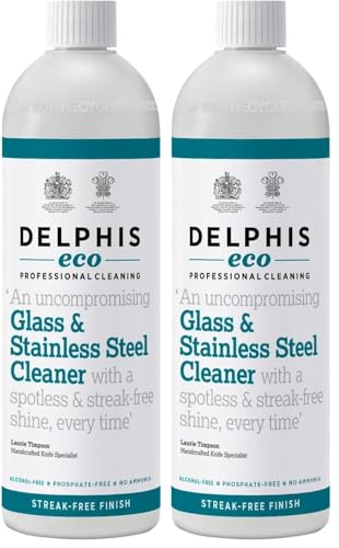 Image of Delphis Eco Glass, Window & Stainless Steel Cleaner 700ml | Eco Friendly | Window Cleaner | Car Glass Cleaner (Pack of 2)