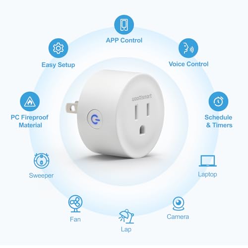 wooaismart Smart Plug, WiFi Plugs Work with Alexa & Google Assistant, Smart Outlet with Timer & Group Controller, WiFi Outlet for Home, No Hub Required, ETL & FCC Certified, 2.4GHz WiFi, 16A, 2 Pack by wooaismart - Image 2