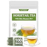Premium 100 Horsetail Tea Bags, Made with 100% Wild Natural Horse Tail Herb, For Hair & Nail, No Additives & Caffeine Free-Cola De Caballo Hierba.