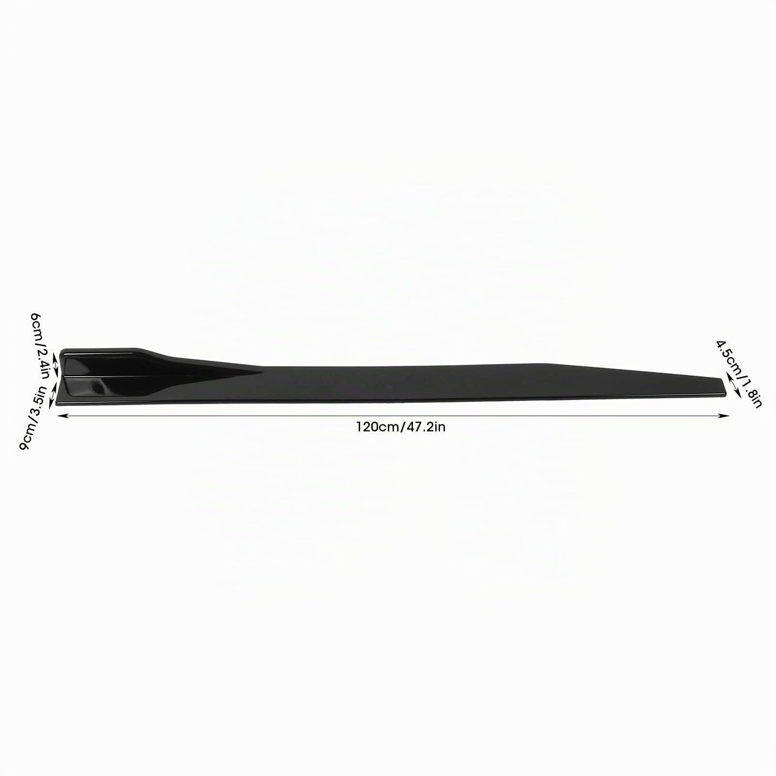 FTVOGUE Faldones Laterales para Coche, 2 Piezas, Negro, 120cm, Difusor Universal, Kit de Extensión Splitter