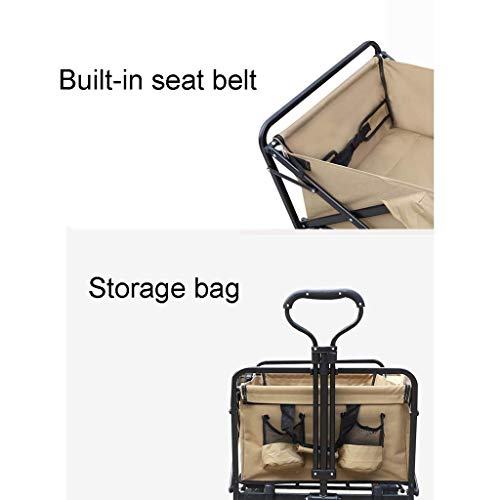 Carrito plegable multiusos para jardín y compras, estructura metálica y tela Oxford 600D, carga hasta 80Kg miniatura 7