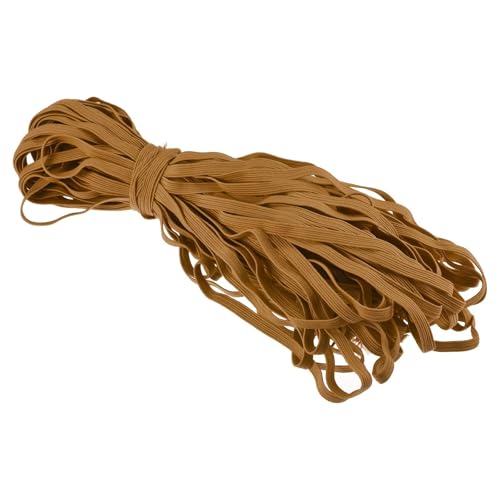 Bande élastique à coudre marron 30m ruban élastique pour pantalon et perruque largeur 0,6 cm