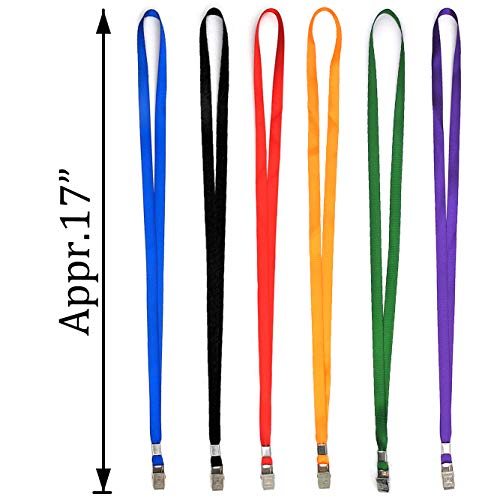 Lanyards With Vertical Badge Id Card Holder,50 Pcs Waterproof & Dustproof Badge Holders 50 Pcs Lanyard Bulldog Clips For Men/Women Office Id Name Tags (Blue) #TOP1