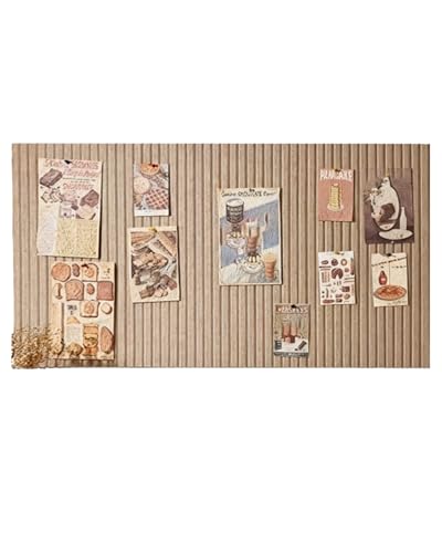 Rokeblau 60 x 40cm Benutzerdefinierte große Korktafel nach Größe und Farbe, 0,9cm dick, faltbare Fototafel mit selbstklebendem Klebeband, Sichttafel für Wände in der Schule, zu Hause - Dunkel Kamel
