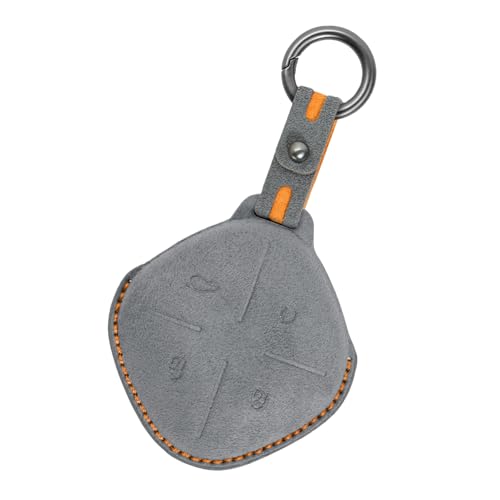 Rondrive Leather Key Fob Case Compatible with Jetour Dashing 2026 2025 2024 2023 2022 Protective Car Key Cover Car Accessories, Dark Grey