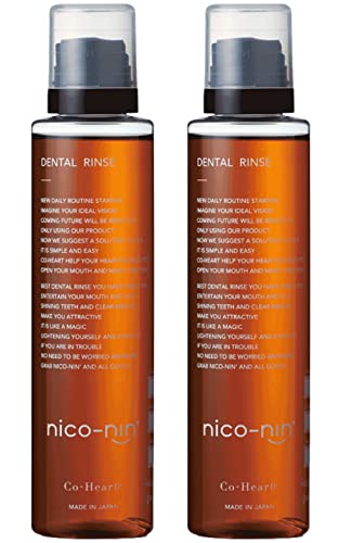【 口臭・ネバネバ対策に 】 nico-nin ニコニン （ 薬用 マウスウォッシュ / 200ml×2 約2ヶ月分 ）医薬部外品 口内洗浄液 洗口液 （ 歯 ホワイトニング/口臭ケア/オーラルケア/ナイトケア ） レモン ミント コハルト にこにんの商品画像（Amazon）
