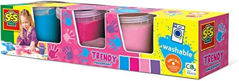 SES Creative 24926 Children's Finger-Paint, Blaugrünrotgelb, 4 Count (Pack of 1)