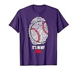 Funny Baseball It's in My DNA Fingerprint T-Shirt