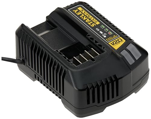 STANLEY FATMAX V20 | 18V Fast Charger - 4A Rapid Charging, Charge 2Ah Batteries in 30 Minutes, Used for All SFM V20 2.0, 4.0 and 6.0Ah Batteries