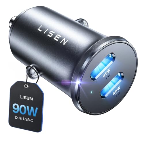 LISEN 90W Dual USB-C Car Charger