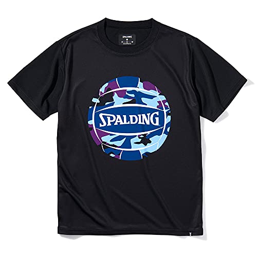SPALDING バレーボール バレーボールTシャツ マルチカモボール SMT211770 ブラック XSサイズ バレー バレーボール