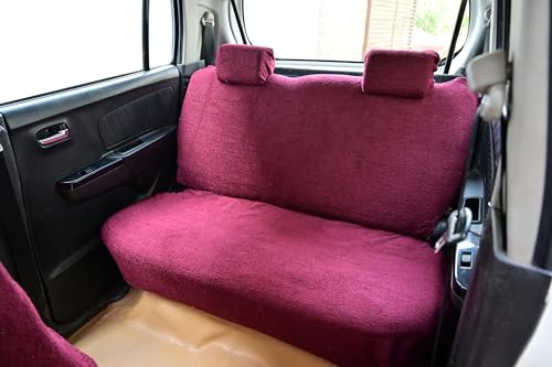 Image of Cotton Car Seat Cover for Hyundai Aura (5 Seater)(All Detachable Headrest) (Maroon)