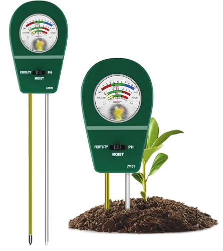 beseloa Testeur De Sol 3 en 1, Température/Ph/Humidité/Lumière, Testeur Humidité Plante avec Affichage Numérique LED pour L'horticulture, l'agriculture Et Les Plantes Extérieure