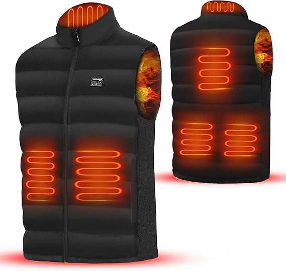 Heated Vest for Men and Women Lightweight Heated Jacket Electric Warm Heating Vest (Battery Not Included)((M)