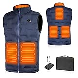 ECIFEE Heated Down Vest for Men Women, Puffer Lightweight Golfing Walking Vest, Windproof Sleeveless