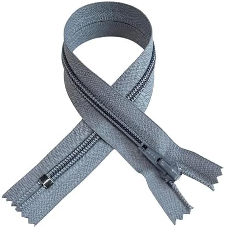 YKK #8 14 Inch Nylon Coil Non-Separating, Closed-End Heavy Duty Zipper for Pant, Skirt, Dress, Boot Or Bag (1 Zipper) Color: Rail Grey #578W image 4