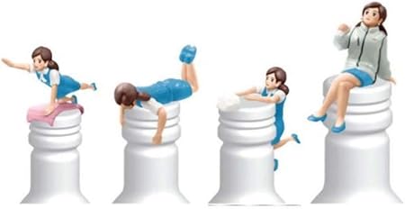 Amazon 奇譚クラブ アサヒビール タナカカツキ 非売品ボトルのフチ子 4体セット コップのフチ子シリーズ カプセル玩具 おもちゃ