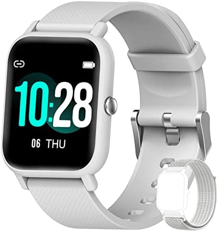 Blackview Smart Watch for Android Phones and iOS Phones, All-Day Activity Tracker with Heart Rate Sleep Monitor, 1.3" Full Touch Screen, 5ATM Waterproof Pedometer, Smartwatch for Men Women