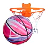 Fenytay Baloncesto silencioso, Baloncesto silencioso | Baloncesto de Entrenamiento en Interiores,Baloncesto silencioso con aro, Baloncesto de Espuma para regatear silencioso y Entrenamiento en