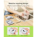 Airtight Food Storage Container with One-Touch Lid, 12-Piece Set (1.3, 2.1, 2.9, 3.6 QT* 3) Stackable Durable BPA-Free for Baking Supplies, Pasta & Systematic Bulk Organization - Image 5