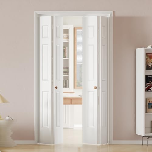 Bifold Closet Doors for 48" x 80" Opening, 6-Panel Hollow