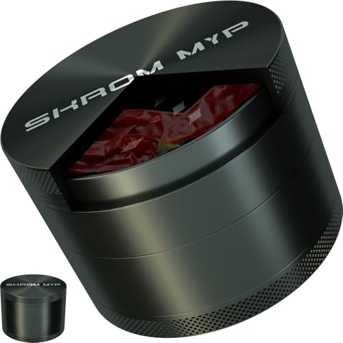 Grinder, Large 3.0” Aluminum Spice Grinder Metallic Black