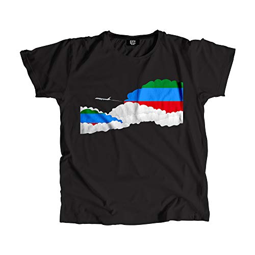 T-shirt avion Dagestan vol nuages aéroport mode unisexe décontractée
