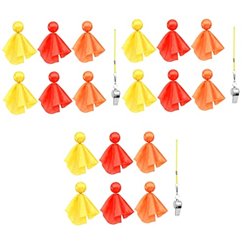BESPORTBLE 3 Sets Football Penalty Flag Sports Penalty Props Football Party Favor Soccer Match Tossing Flags Pro Football Professional Penalty Flags Yellow Flag Polyester Cloth American Style